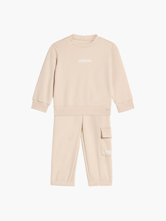 adidas Essentials Kids Jogginganzug Beige 156401 1