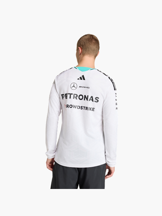 adidas MERCEDES - AMG PETRONAS FORMULA 1 TEAM AUTHENTIC LANGÄRMELIGES FAHRERTRIKOT Weiß 157357 3