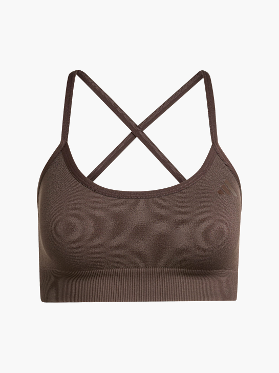 adidas Workout Essentials leicht stützender Strick-BH Braun 169457 1