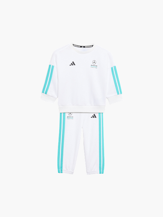 adidas MERCEDES-AMG PETRONAS FORMULA 1 TEAM DNA KIDS JOGGINGANZUG, LANGÄRMLIG Weiß 157371 1