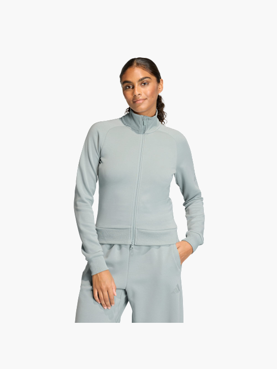 adidas Soft Lux Trainingsjacke, schmal geschnitten Grün 156074 2