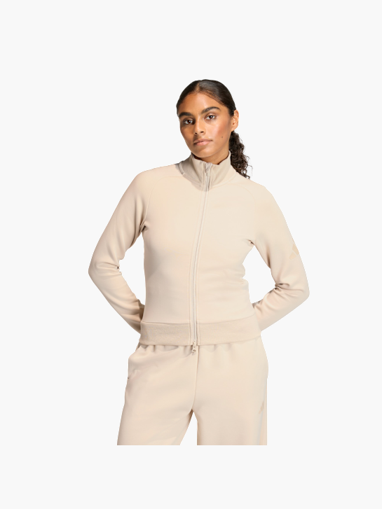 adidas Soft Lux Trainingsjacke, schmal geschnitten Beige 156075 2