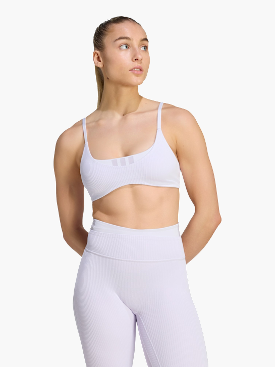 adidas All Me Sport-BH, leichter Halt, gerippt Flieder 169665 3