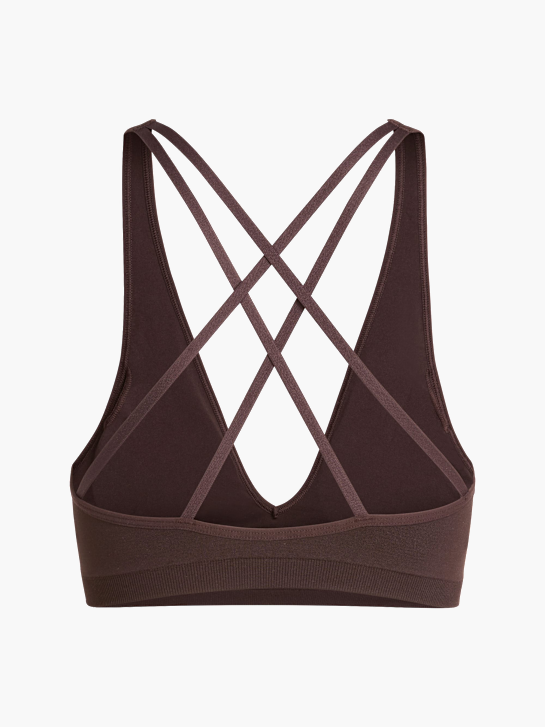 adidas Workout Essentials Knit Light Support BH Braun 157366 2