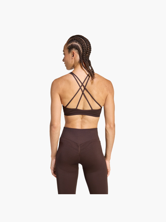 adidas Workout Essentials Knit Light Support BH Braun 157366 4