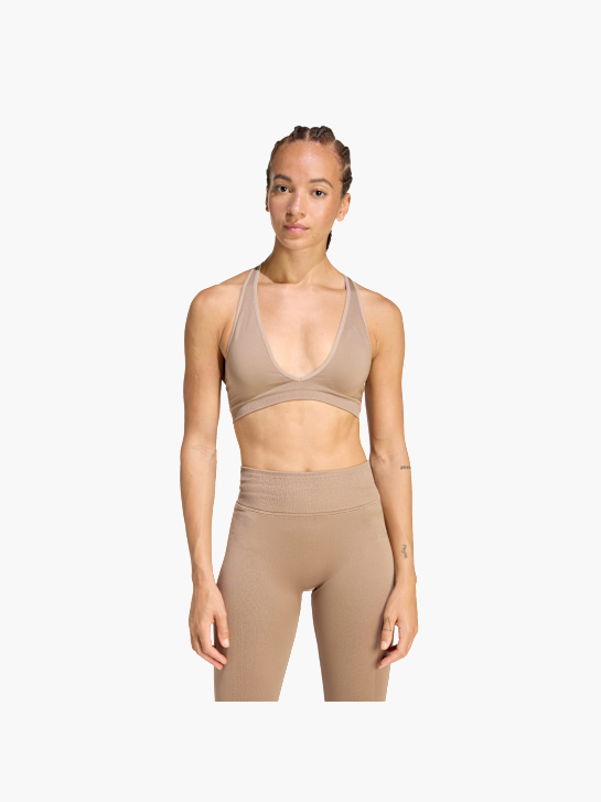 adidas Workout Essentials Knit Light Support BH Braun 157367 3