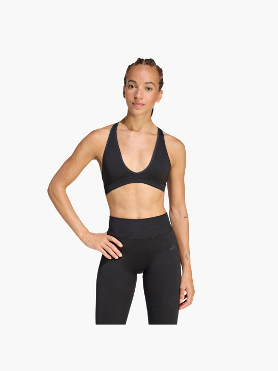 adidas Workout Essentials Knit Light Support BH Schwarz 157368 3
