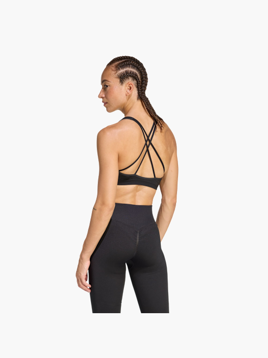 adidas Workout Essentials Knit Light Support BH Schwarz 157368 4