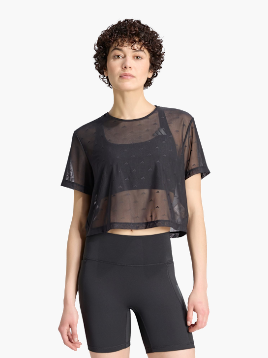 adidas PrimeLift Essentials Workout Mesh-T-Shirt, kastig geschnitten Schwarz 169485 2