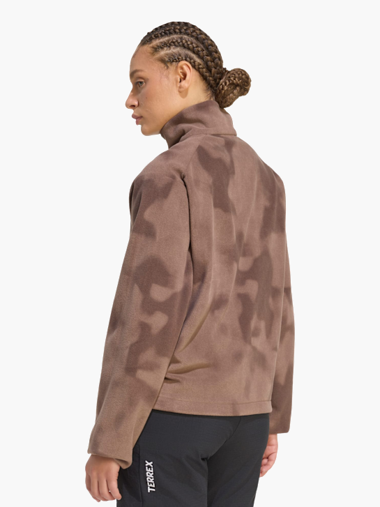 adidas Terrex Multi Climawarm Fleecejacke, durchgehender Reißverschluss Braun 168931 3