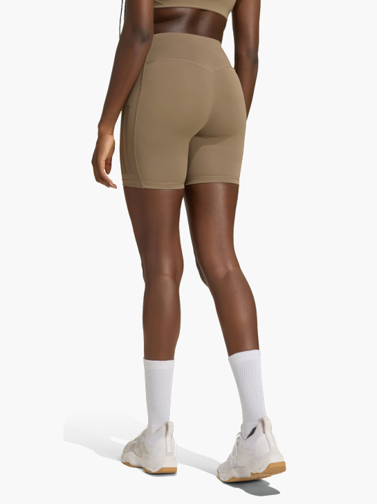 adidas Optime Workout 3-Streifen kurze Leggings Beige 169637 3