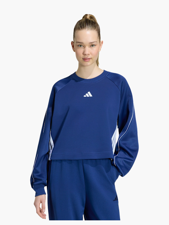adidas Stadium 3-Streifen Sweatshirt mit Rundhalsausschnitt Blau 168794 2