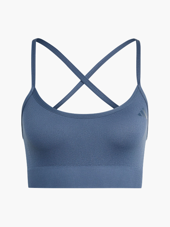 adidas Workout Essentials leicht stützender Strick-BH Blau 169458 1