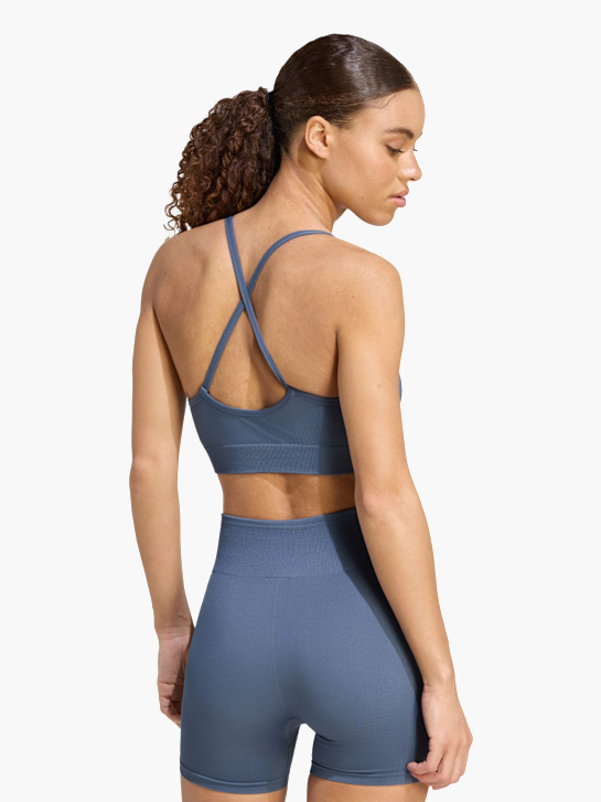 adidas Workout Essentials leicht stützender Strick-BH Blau 169458 4