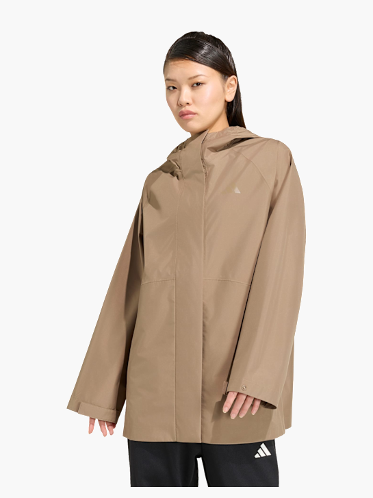 adidas ESSENTIALS RAIN PARKA Beige 168643 2