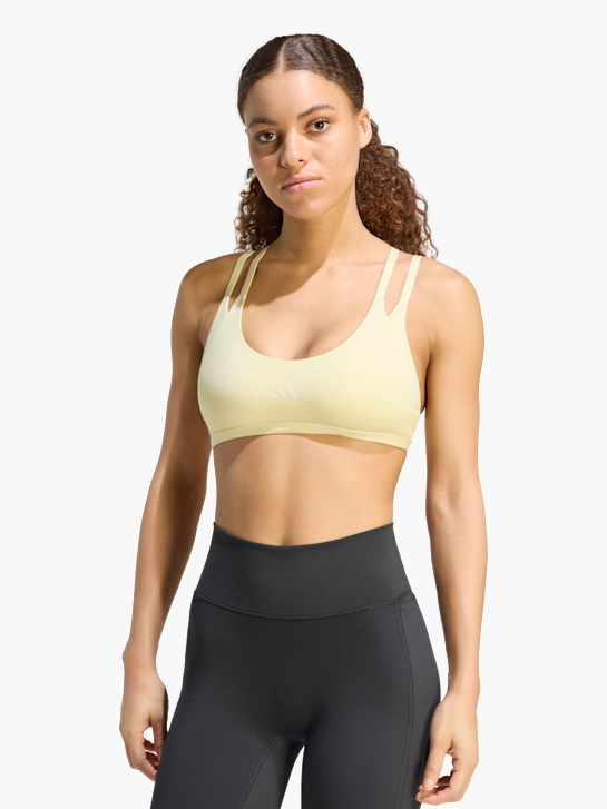 adidas Optime Workout Strappy Sport-BH, leicht stützend Gelb 169642 3