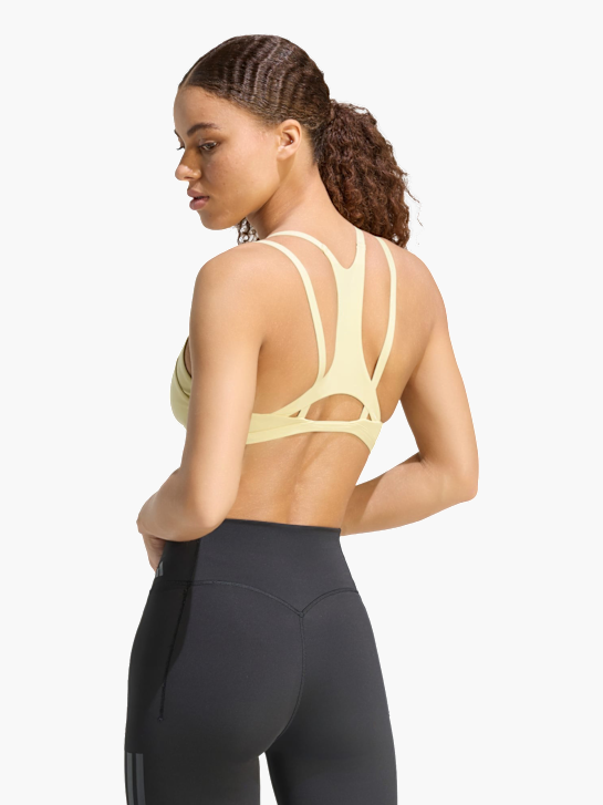 adidas Optime Workout Strappy Sport-BH, leicht stützend Gelb 169642 4