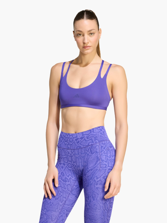 adidas Optime Workout Strappy Sport-BH, leicht stützend Lila 169643 3