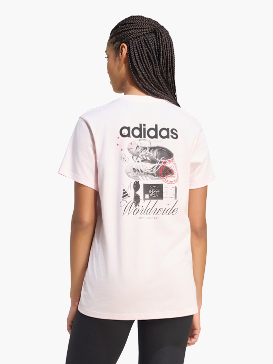 adidas TRAVEL GRAFIK T-SHIRT; LOCKER GESCHNITTEN Rosa 169532 3