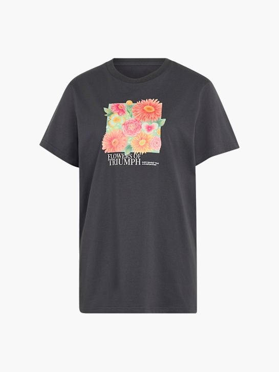adidas LOCKER GESCHNITTENES FLORAL GRAFIK T-SHIRT 2 Grau 168616 1