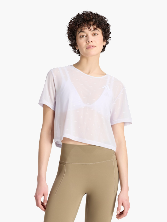 adidas PrimeLift Essentials Workout Mesh-T-Shirt, kastig geschnitten Lila 169486 2