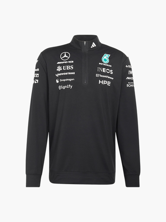 adidas MERCEDES-AMG PETRONAS FORMULA 1 TEAM ENGINEERS QUARTER ZIP Sweatshirt Schwarz 157373 1