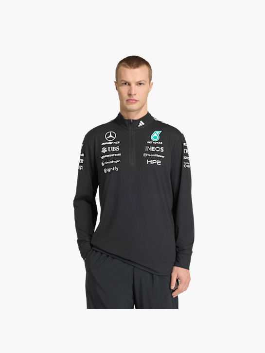adidas MERCEDES-AMG PETRONAS FORMULA 1 TEAM ENGINEERS QUARTER ZIP Sweatshirt Schwarz 157373 2