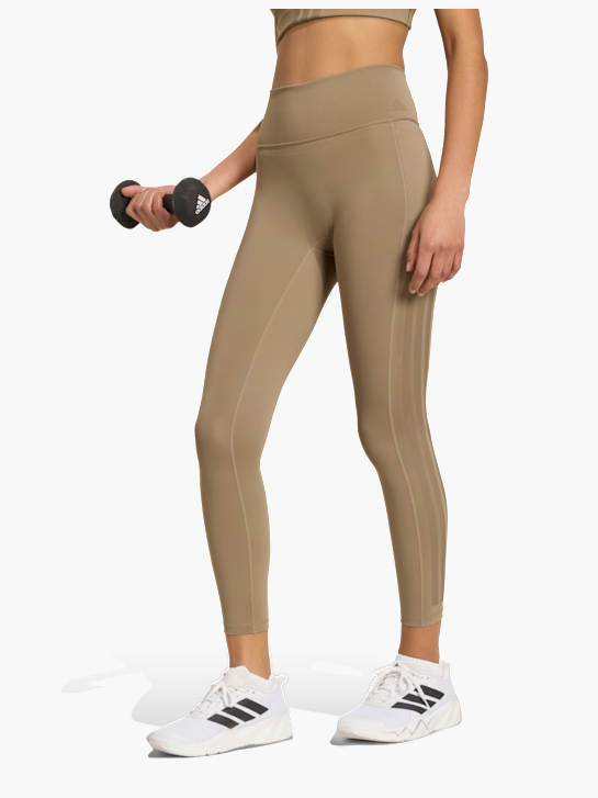 adidas Optime Workout 3-Streifen 7/8 Leggings Beige 168648 2