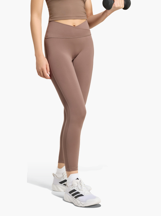 adidas 3-Streifen Studio All Me 7/8 X-Over Leggings Braun 169527 2