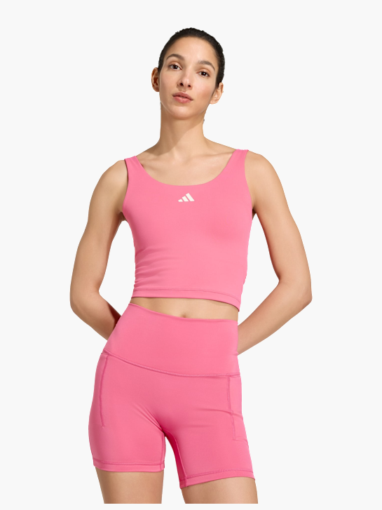 adidas 3-Streifen Studio All Me Tanktop, leicht stützend Pink 169467 2