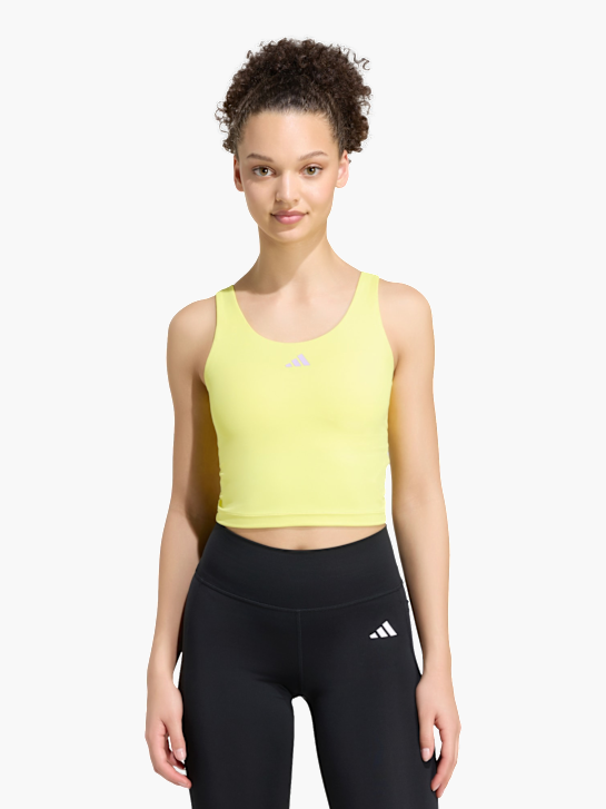 adidas 3-Streifen Studio All Me Tanktop, leicht stützend Gelb 169468 2