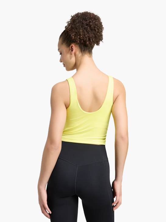 adidas 3-Streifen Studio All Me Tanktop, leicht stützend Gelb 169468 3