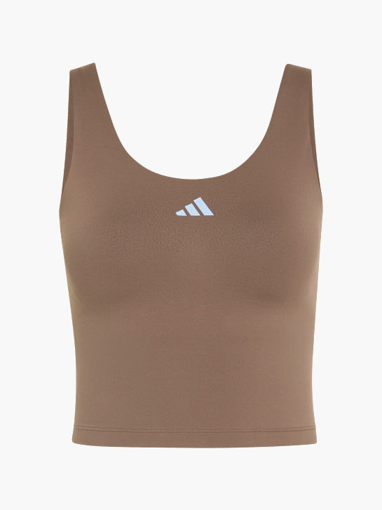 adidas 3-Streifen Studio All Me Tanktop, leicht stützend Braun 169469 1