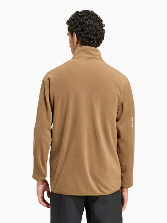 adidas Terrex Multi Essentials Fleecejacke, durchgehender Reißverschluss Braun 168601 3