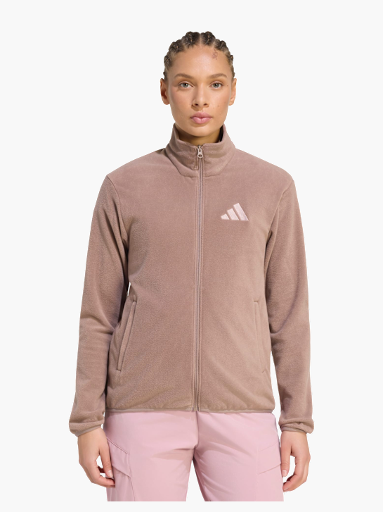 adidas Terrex Multi Essentials Fleecejacke, durchgehender Reißverschluss Braun 168610 2