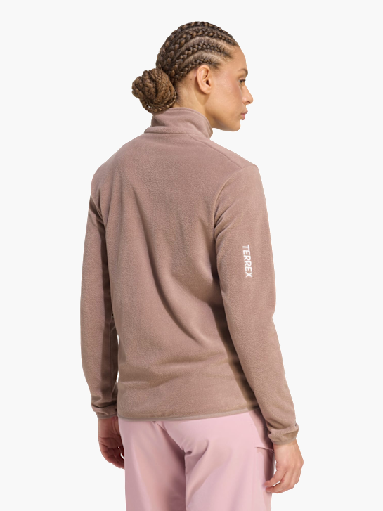 adidas Terrex Multi Essentials Fleecejacke, durchgehender Reißverschluss Braun 168610 3
