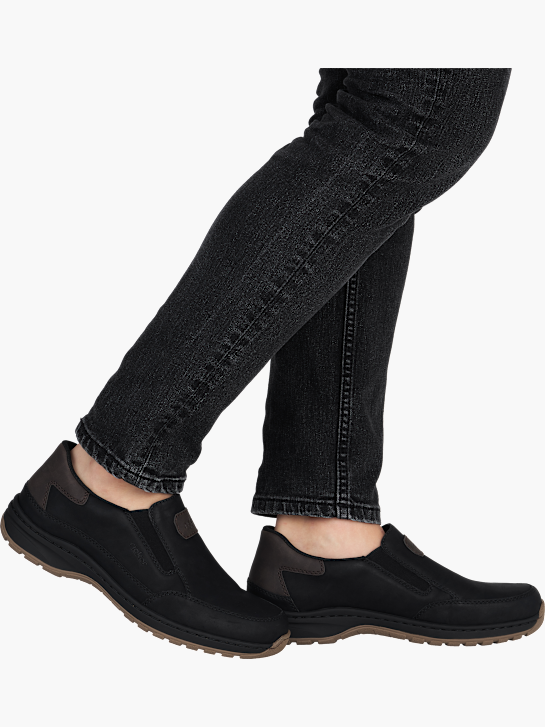 Rieker Herren Slipper Schwarz 142178 4