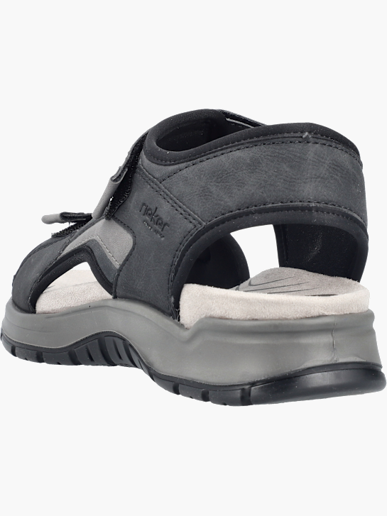 Rieker Herren Trekkingsandalen Schwarz 136973 3