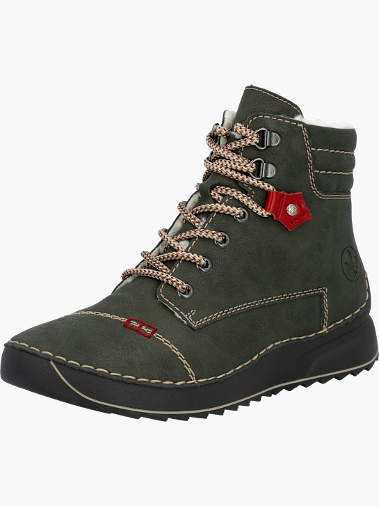 Rieker Damen Schnürstiefel Olive 143602 2