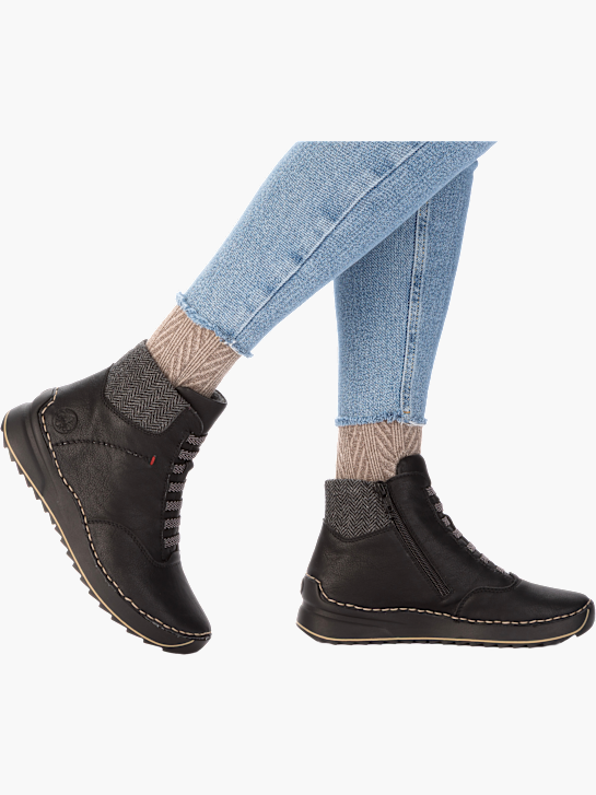 Rieker Damen Schnürstiefel Schwarz 143603 1