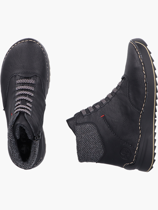 Rieker Damen Schnürstiefel Schwarz 143603 4