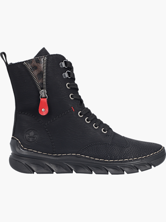 Rieker Damen Schnürstiefel Schwarz 143618 1