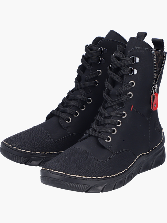 Rieker Damen Schnürstiefel Schwarz 143618 2