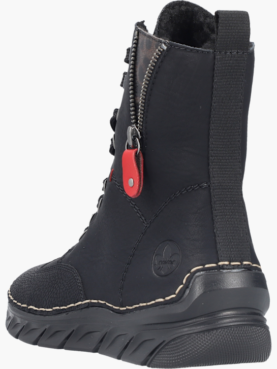 Rieker Damen Schnürstiefel Schwarz 143618 4