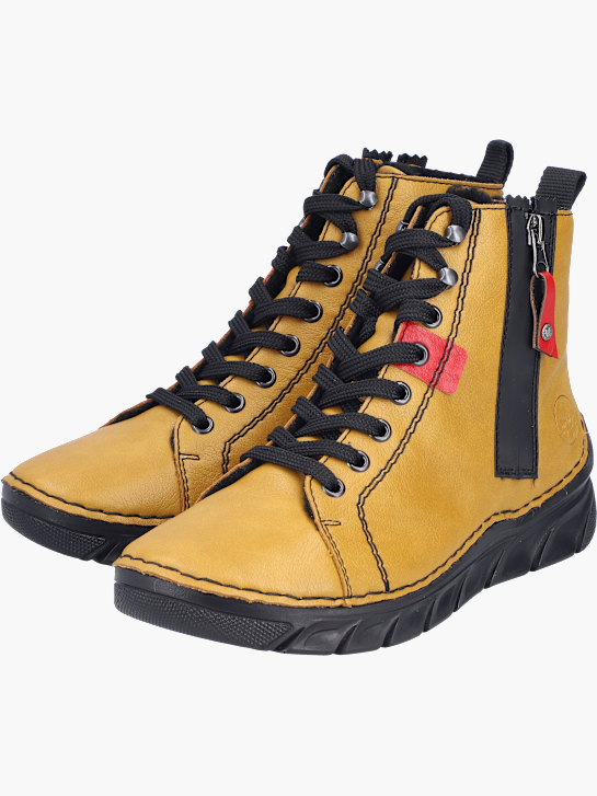 Rieker Damen Schnürstiefel Gelb 143619 2