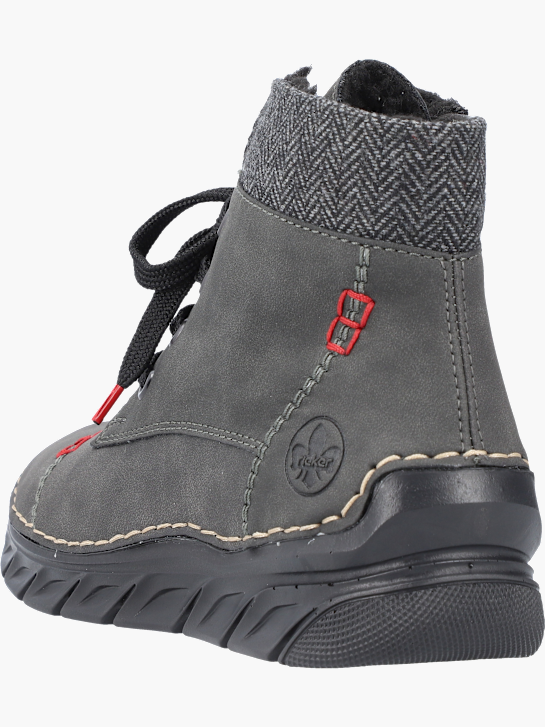 Rieker Damen Schnürstiefel Grau 143621 3