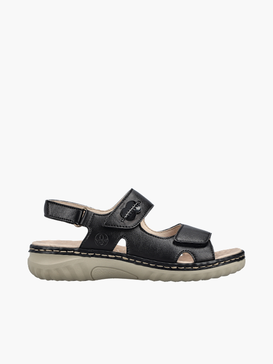 Rieker Damen Riemchensandalen Schwarz 137206 1