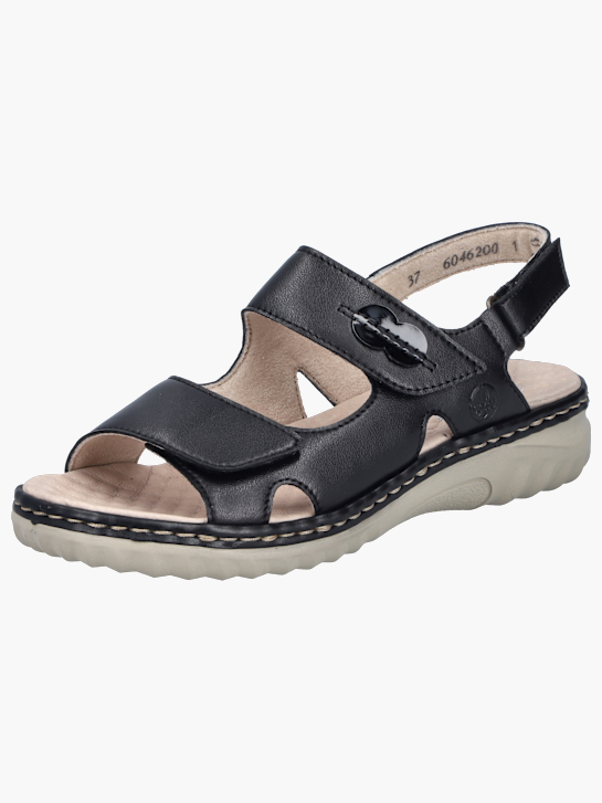 Rieker Damen Riemchensandalen Schwarz 137206 2