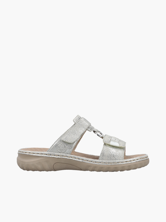 Rieker Damen Pantoletten Silber 137209 1