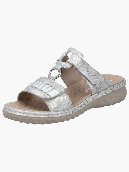 Rieker Damen Pantoletten Silber 137209 2
